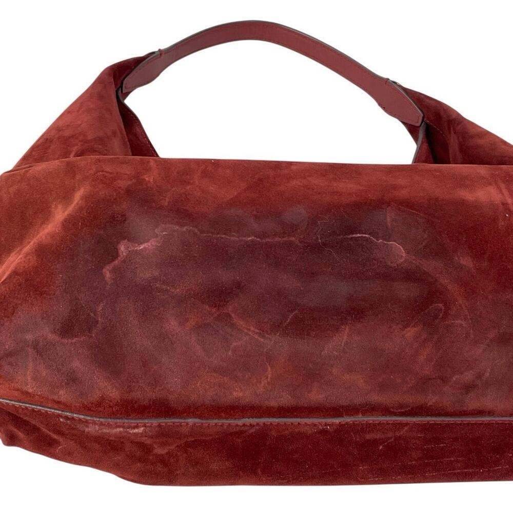 NEW Madewell The Mylie Red Burgundy Italian Suede Shoulder Handbag Size OS - Picture 4 of 5